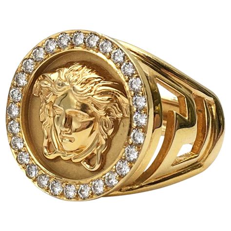 versace gold ring 18k|versace gold ring 18k price.